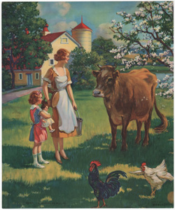 Vintage Calendar Art cows, cattle, livestock, farm life, etc.